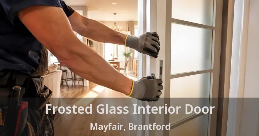 Frosted Glass Interior Door Mayfair, Brantford - ON