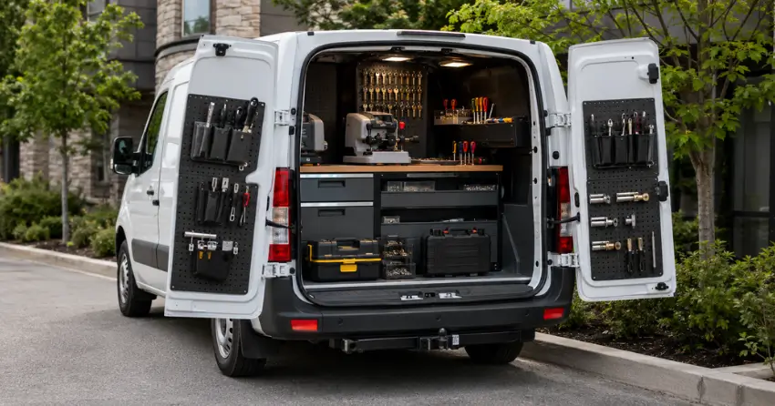 mobile locksmith service vehicle equipped with tools in Brantford