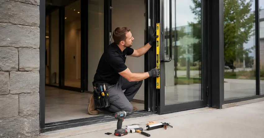 commercial glass door frame installation Lansdowne, Brantford