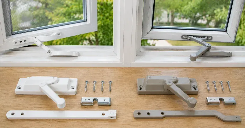new casement window crank operator installed in Ewing, Brantford home